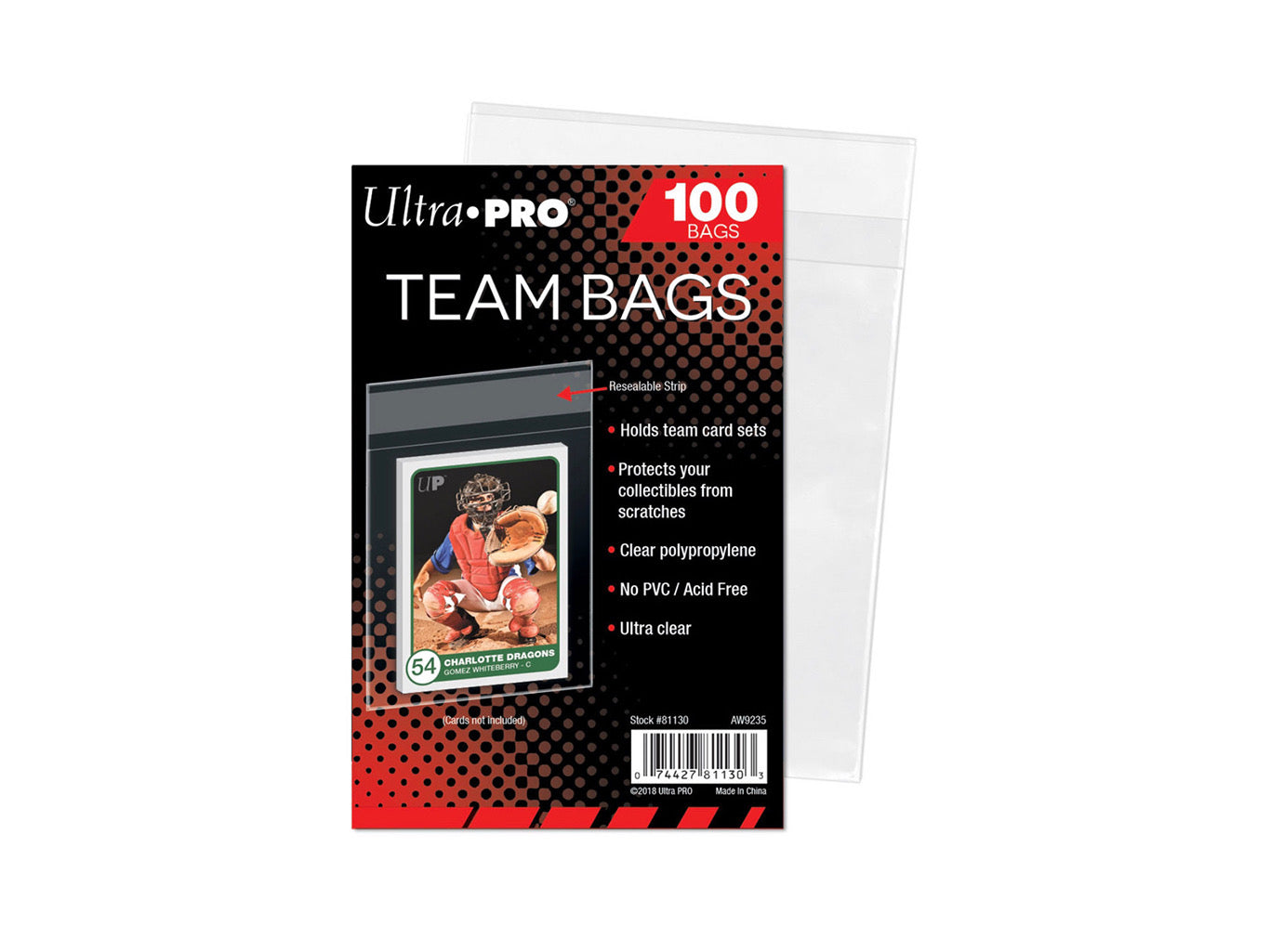 Ultra Pro Resealable Team Bags